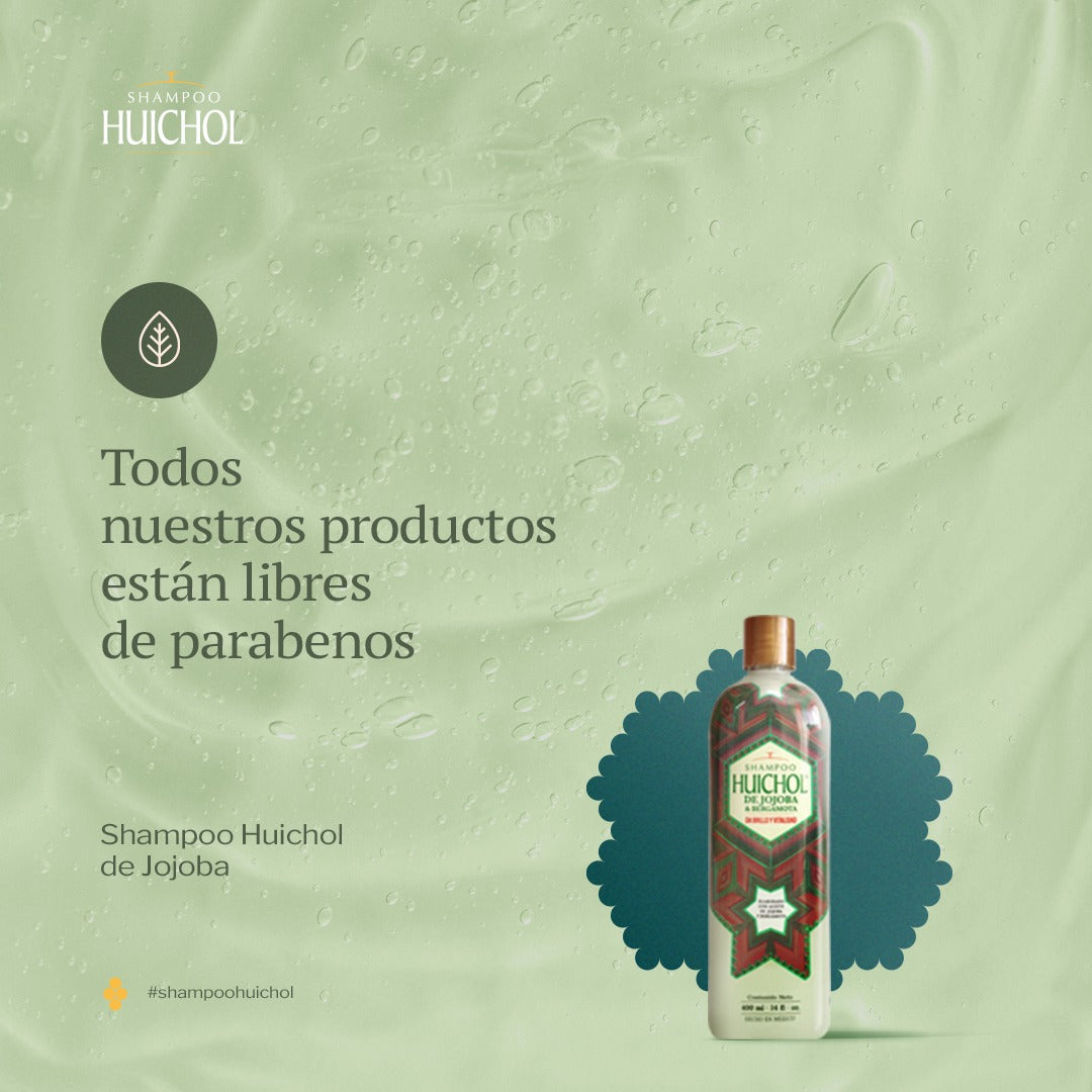 Shampoo Huichol Jojoba y Bergamota 400 ml Hidrata y Da Brilo
